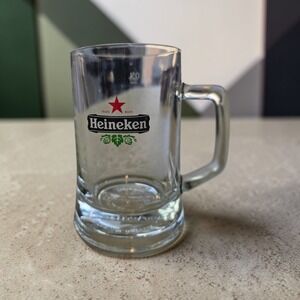New Heineken Holland Beer Mug Stein Heavy Thick Clear Glass